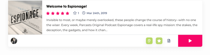 Espionage podcast from Parcast on Podchaser