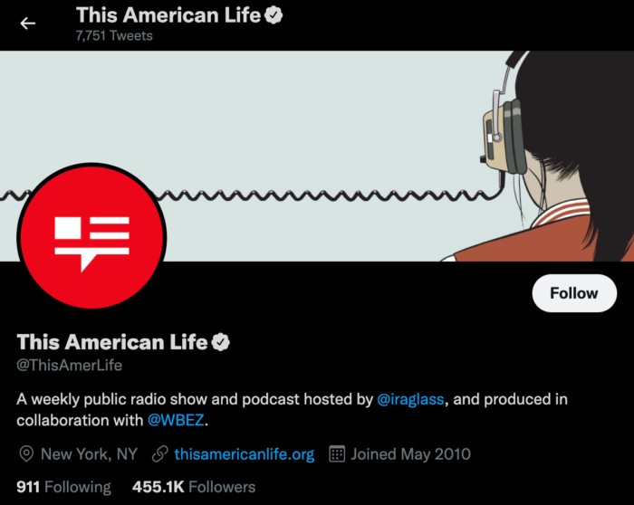 this american life twitter page