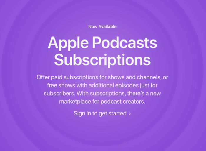 apple podcast subscriptions 