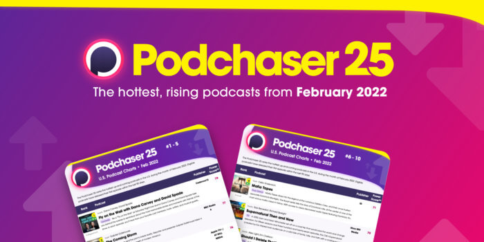 Podchaser 25  –  Top 25 Hottest Podcasts in Feb 2022