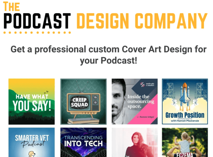 podcast design company screenshot