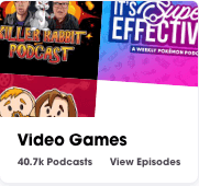 video games category podchaser